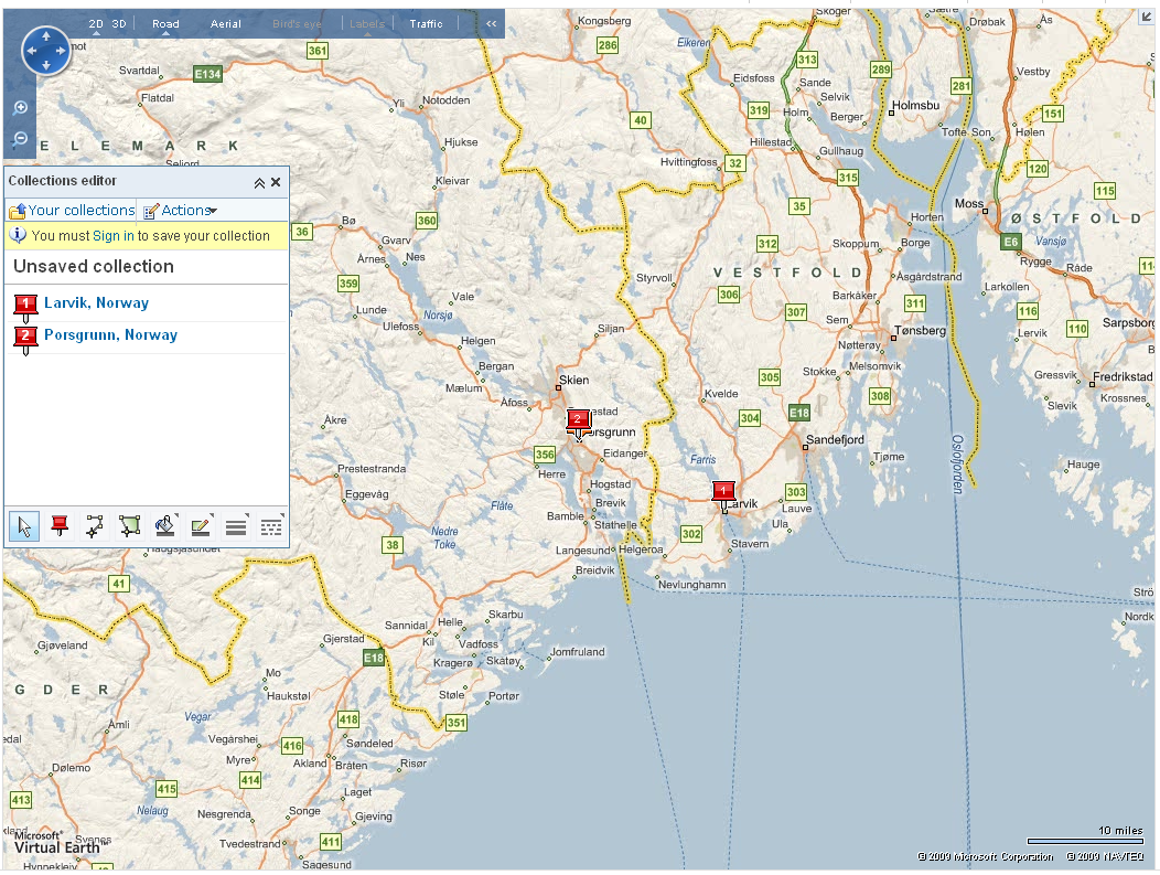 Larvik-Porsgrunn-map